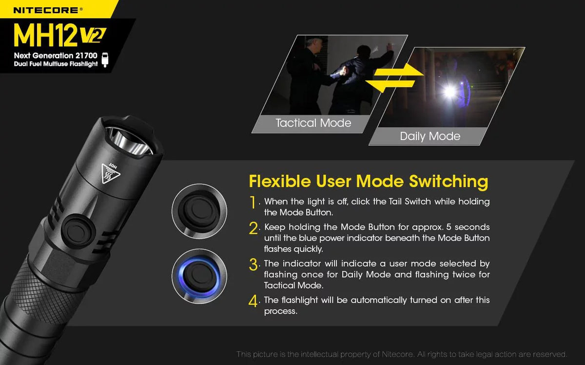 '-1200 Bank w/ NB10000 COMBO: Flashlight and Lumens 10,000mAh V2 Nitecore XP-L2 Nitecore LED MH12 21700 V6 Battery CREE Power