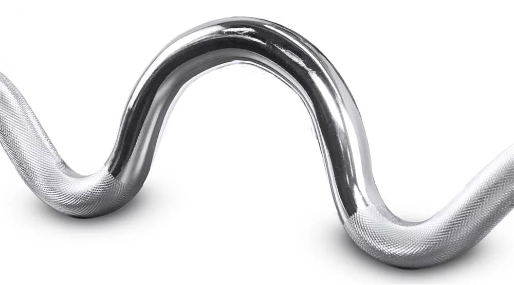 Upper Knurled and Triceps Curl Grip Curls EZ Fitness Arm Hand Body Workout 47" Valor Streel -28mm Bar for
